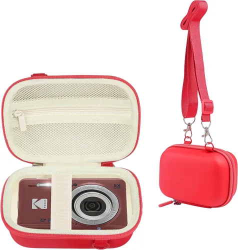 Vista 8 de Leayjeen Funda para cámara digital compatible con KODAK FZ55 FZ45 44MP 1080P Point & Shoot, funda protectora dura portátil para adolescentes y Negro