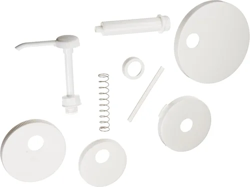 Vista 3 de Winco Kit de bomba con bomba estándar y 5 tapas, blanco, mediano
