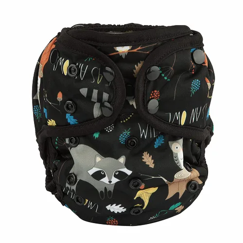 Vista 8 de Funda de pañal de tela de talla única con refuerzo doble (dinosaurio bebé), talla única
