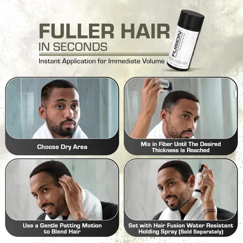 Vista 3 de HAIR FUSION - Fibras de cabello humano 100% reales - Oculta el cabello calvo y adelgazante - Retoque de raíz - Volumizador - Unisex (0.43 oz, Auburn)