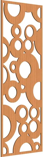 Vista 193 de 9 3/8"W x 24 3/8"H x 1/4"T Farwell Decorativos Paneles de Pared de Madera Calado, Hickory