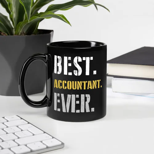 Vista 2 de Best Accountant Ever - Taza de regalo divertida y única, regalo para compañeros de trabajo, regalo para miembros de la familia, regalos