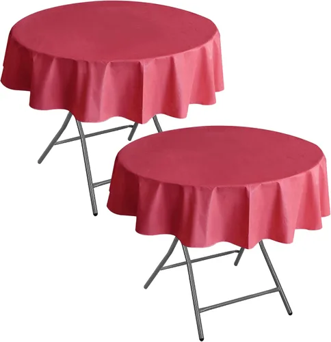 Vista 19 de Nasitos Paquete de 2 Manteles de Vinilo Cuadrado 54x54 Pulgadas - Beige, Manteles de Mesa de Cartón Impermeables y Resistente al Aceite, Manteles