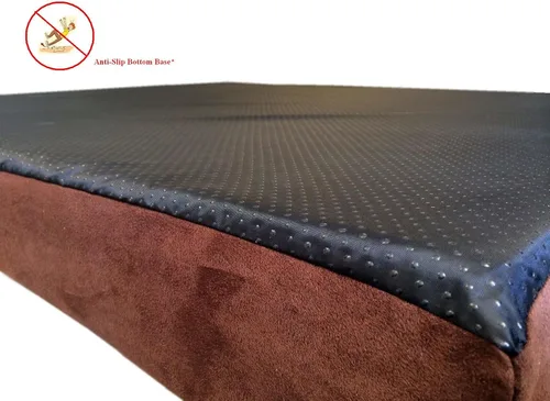 Vista 4 de Cama ortopédica de espuma viscoelástica sólida de alta densidad de 55 x 37 x 4 pulgadas, impermeable, para mascotas, con funda externa lavable