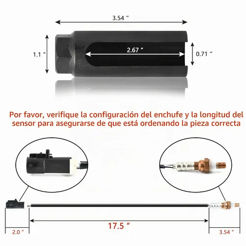 Vista 3 de Sanooer Sensor de oxígeno F150 con sensor de zócalo O2 aguas arriba aguas abajo 2PCS