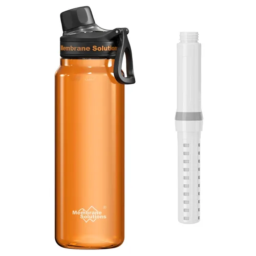 Vista 14 de Botella de agua filtrada, filtro de botella de agua Membrane Solutions C3 con cartucho de filtro ACFX2 reemplazable, filtro de agua portátil de 36