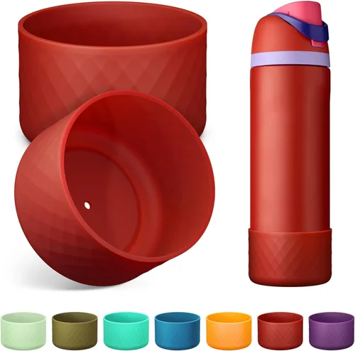 Vista 35 de 2 botas de silicona para botella de agua Owala de 24 onzas, 32 onzas, 40 onzas, funda protectora antideslizante para botellas de agua de acero