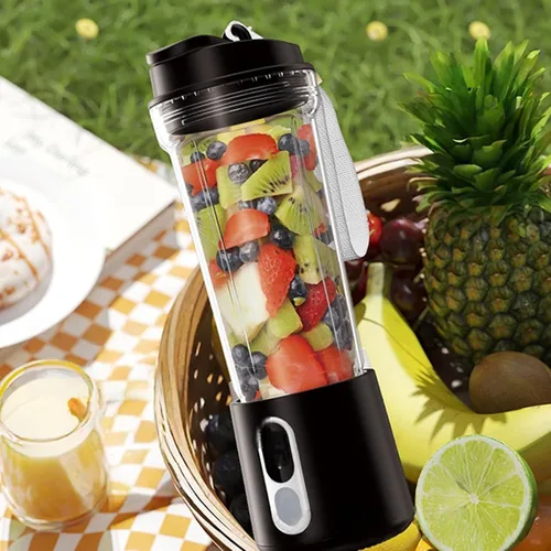 Vista 7 de Portable Blending Machine 300W Blending for Shakes Rechargeable 500ml Juicer Cup for Kitchen Portable Juicer Cup Black