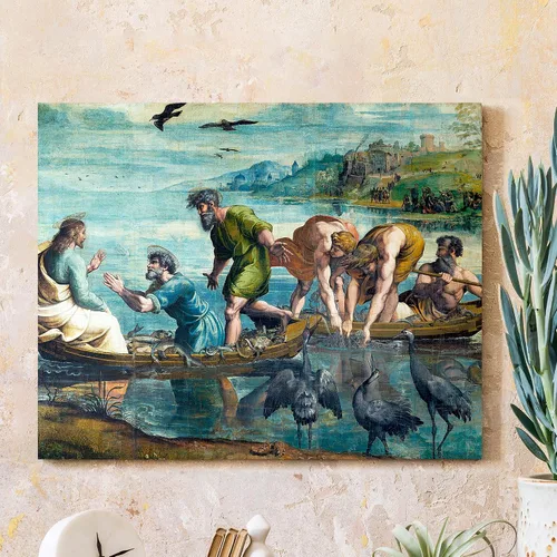Vista 28 de Anunciación de Leonardo da Vinci Reproducciones de arte clásico, impresiones en lienzo giclée para decoración del hogar, 16 x 30 pulgadas
