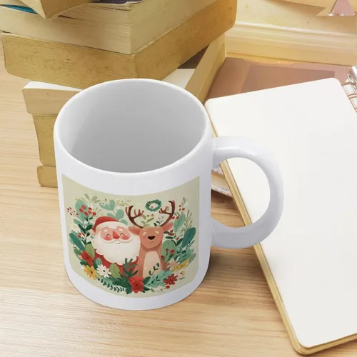 Vista 8 de Coffee Mugs Ceramic Reindeer Santa Claus Travel Coffee Mug Christmas Birthday Day Gifts Winter Holiday Retro Personalized Gifts for Birthday