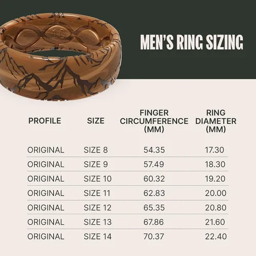 Vista 5 de Groove Life 3D Etched Silicone Ring Breathable Rubber Wedding Rings for Men, Lifetime Coverage, Unique Design, Comfort Fit Ring