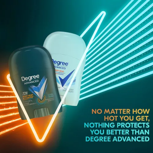 Vista 3 de Degree Travel Desodorante variedad de 24 paquetes (12 Cool Rush + 12 Shower Clean) – Mini antitranspirante activado por calor corporal de 72H, 0.5