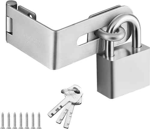 Vista 14 de Pestillo de puerta con cerrojo, cerrojo de puerta de 90 grados de acero inoxidable sólido 304 para archivo, cerrojo de puerta de cobertizo extra