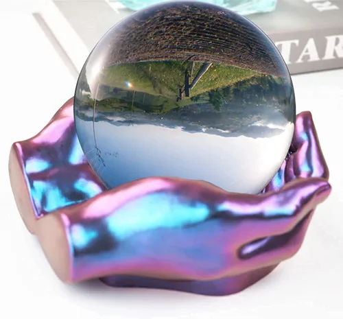 Vista 5 de Actvty Molde de mano para resina, bandeja de silicona con forma de mano para fundición epoxi, plato de almacenamiento de joyas de bricolaje