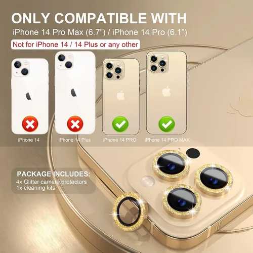 Vista 238 de Choiche Compatible para iPhone 16 Pro/iPhone 16 Pro Max Protector de Lente de Cámara, Vidrio Templado 9H Protector de Pantalla de Cubierta de Cámara