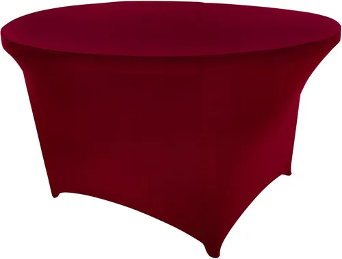 Vista 77 de Mantel de cóctel de elastano redondo de 24 pulgadas x 30 pulgadas de alto, color negro