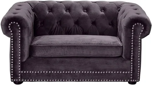 Vista 2 de TOV Furniture The Dachshund Collection - Sofá elevado tapizado de terciopelo hecho a mano para mascotas, color gris