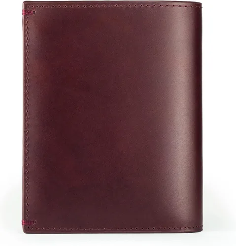 Vista 3 de Gnome & Bow - Cartera plegable pequeña con ranura para monedas Gulliver (RFID cuero encerado), Oxblood Brown, Casual