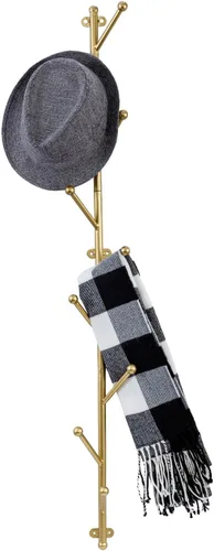 Vista 9 de MyGift Perchero de Pared de Metal Negro Mate con 6 Ganchos para Entrada y Sombreros