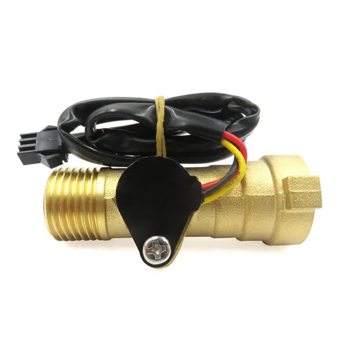 Vista 10 de Sensor de flujo de agua de rosca macho G1/2 pulgadas, interruptor de latón, efecto Hall, medidor de flujo líquido, contador BSP con sensor