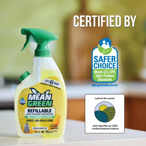 Vista 8 de Mean Green Recargable Ultra Potenciado CONCENTRADO Limpiador Multiusos, Cítricos y Té Verde, 420 ml