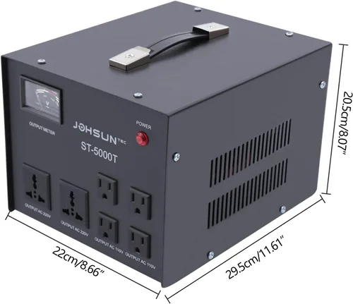 Vista 3 de Medidor resistente del regulador del transformador del convertidor del voltaje de 5000 vatios - paso arriba/abajo 110V/220V