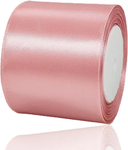 Vista 14 de Cinta beige de 1-1/2 pulgadas x 25 yardas, cinta de satén de tela de color sólido para envolver regalos, manualidades, ramos de novia, coronas
