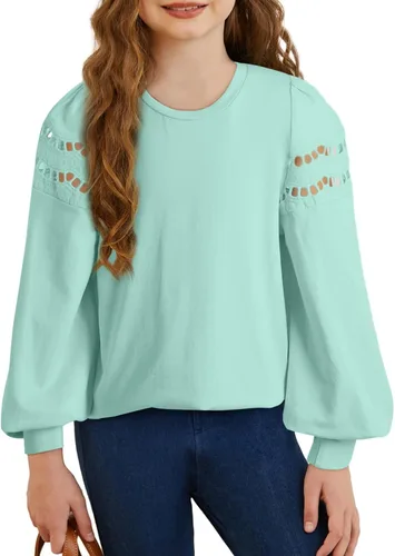 Vista 2 de blibean Camisas de moda para niña, tops de verano de 4 a 15 años
