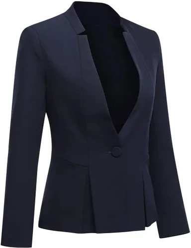 Vista 10 de YUNCLOS Conjunto de chaqueta y pantalones de 1 botón para mujer