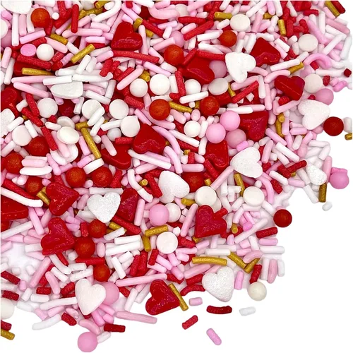 Vista 3 de Manvscakes Mezcla de espolvoreo para servicio de labios Gránulos de San Valentín Gránulos de galletas Gránulos para pasteles Gránulos rosa