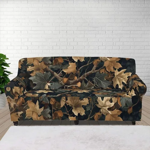 Vista 70 de ZOUTAIRONG Fundas elásticas para sofá con estampado de ramas de camuflaje 3D para sofá, funda para muebles de un solo cojín, decoración del hogar u
