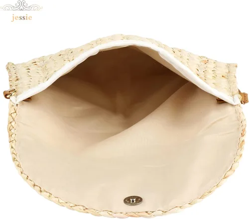 Vista 4 de Bolso de playa de verano para mujer, bolso de mano con asa superior, bolso de viaje de gran capacidad, bolso de mano tejido a mano, bolso grande