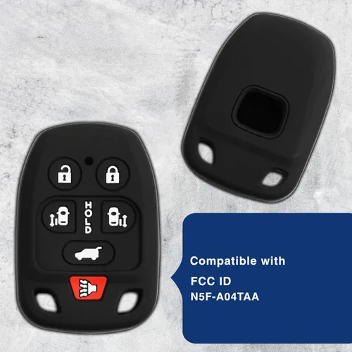 Vista 5 de KeyGuardz - Carcasa exterior de goma suave para llave de coche, 6 botones, para Honda Odyssey N5F-A04TAA