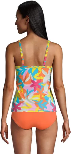 Vista 4 de Lands' End Traje de baño tankini resistente al cloro para mujer con tirantes ajustables