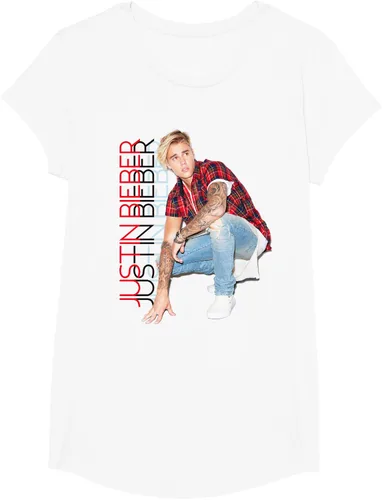 Vista 7 de Justin Bieber Camiseta oficial de pie alto, Blanco