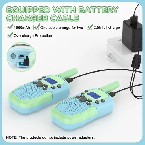 Vista 4 de Selieve Walkie Talkies para niños recargables, juguetes para niños o niñas de 4 a 12 años, para interiores y exteriores, rango de 1.9 mi, 22