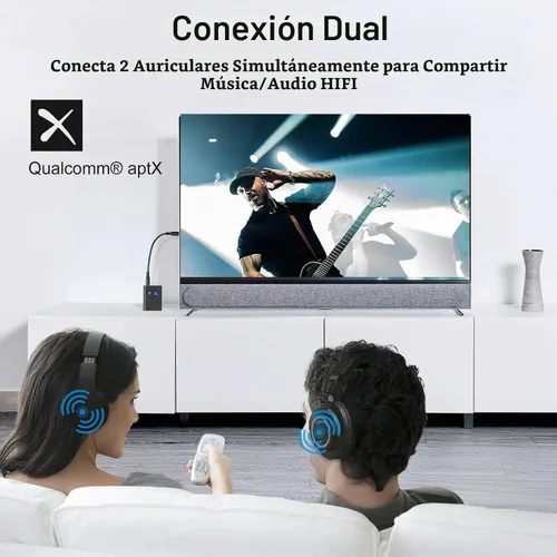 Vista 4 de Receptor transmisor Bluetooth para avión Adaptador Bluetooth para TV Car