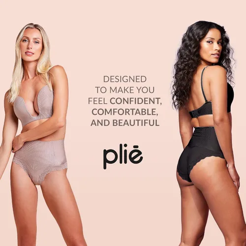 Vista 7 de PLIE - Bragas moldeadoras con purpurina para mujer, doble tela en la zona del vientre, aletas únicas que evitan que el producto se enrolle