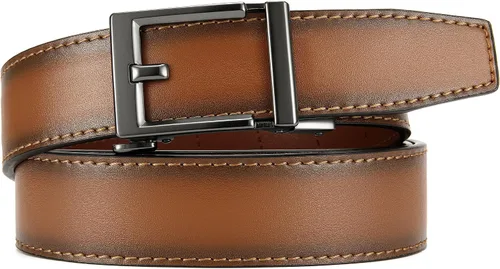 Vista 8 de CHAOREN Cinturón de trinquete de cuero para hombre - Accesorios de vestir para cada ocasión (1.378 in)