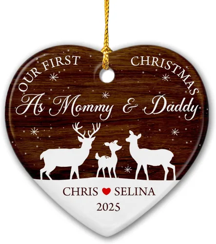 Vista 9 de Adorno de Navidad de Bautismo Personalizado para Niño y Niña, Adorno de Bautizado "Dios Te Bendiga", Regalo de Recuerdo de Bautizo, Adornos