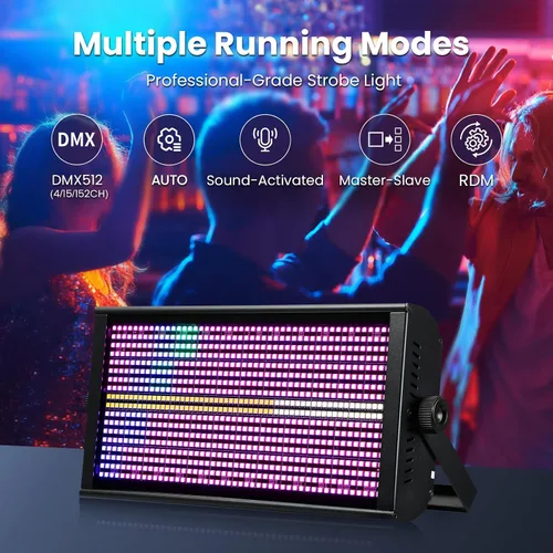 Vista 5 de Betopper LF4808 Luces de efecto estroboscópico de matriz de 260 W, luces estroboscópicas de lavado y cegadoras, mapeo de píxeles y efectos