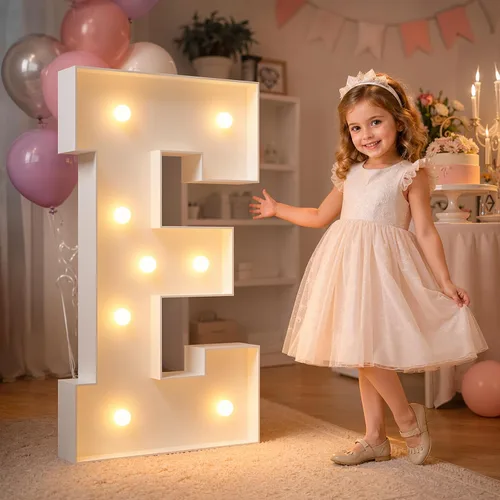Vista 24 de imprsv Letras iluminadas grandes de 3 pies, letras iluminadas de marquesina para fiesta de cumpleaños (3 pies, letra y )