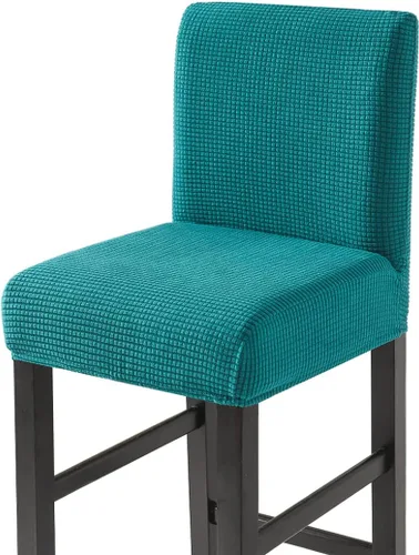 Vista 13 de Fundas para sillas de taburete, fundas elásticas para sillas de cocina, comedor, fundas para sillas de respaldo bajo con respaldo