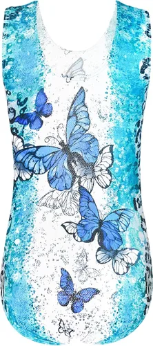 Vista 2 de Leotardos de gimnasia para niñas, talla 2 a 9 años, multicolor, sin mangas, para niños pequeños
