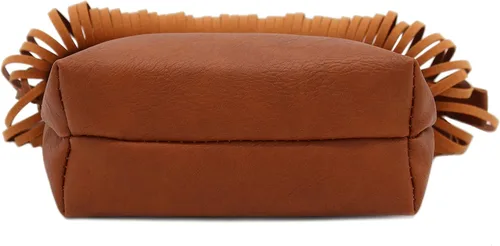 Vista 3 de Bandolera pequeña con flecos y correa de muñeca
