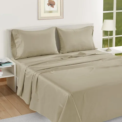 Vista 186 de LANE LINEN - Sábanas individual 100% algodón egipcio suave, cómodo y grueso de calidad de hotel, costuras reforzadas totalmente elásticas, sin
