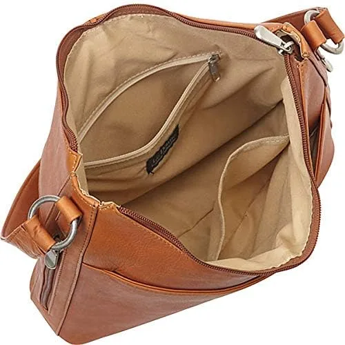 Vista 3 de Le Donne Bolso de hombro Bella Hobo de cuero, 12.5" x 10" x 2.5" - Hardware antiguo