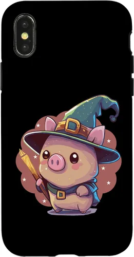 Vista 4 de Funda para iPhone 15 Cute Wizard Pig RPG Nerd Roleplaying Geek