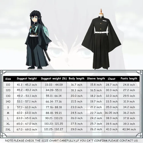 Vista 6 de TSCMRCDC Cosplay Costume Tokitou Muichirou Anime Cosplay Costume Outfits Cape Christmas Halloween Uniform for Kids and Adult