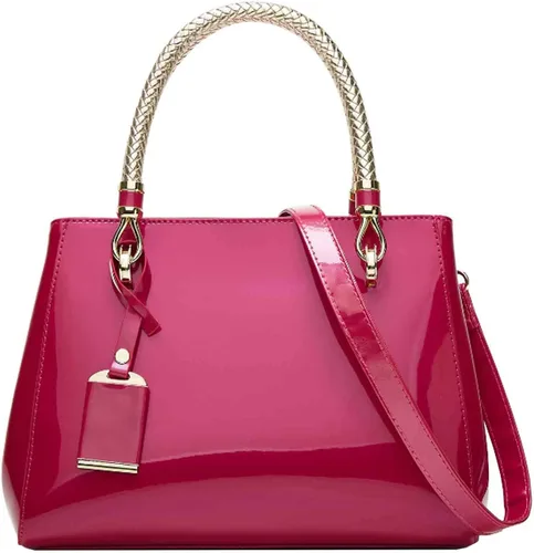 Vista 7 de Bolso elegante para mujer y bolso con asa superior, bolso de hombro de charol